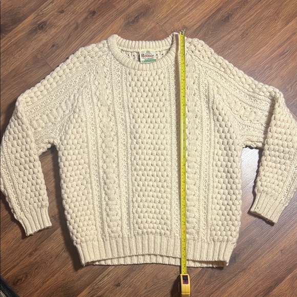 Hand Loomed Cream Cable Knit Sweater - Bonner of Ireland - Picture 6 of 13